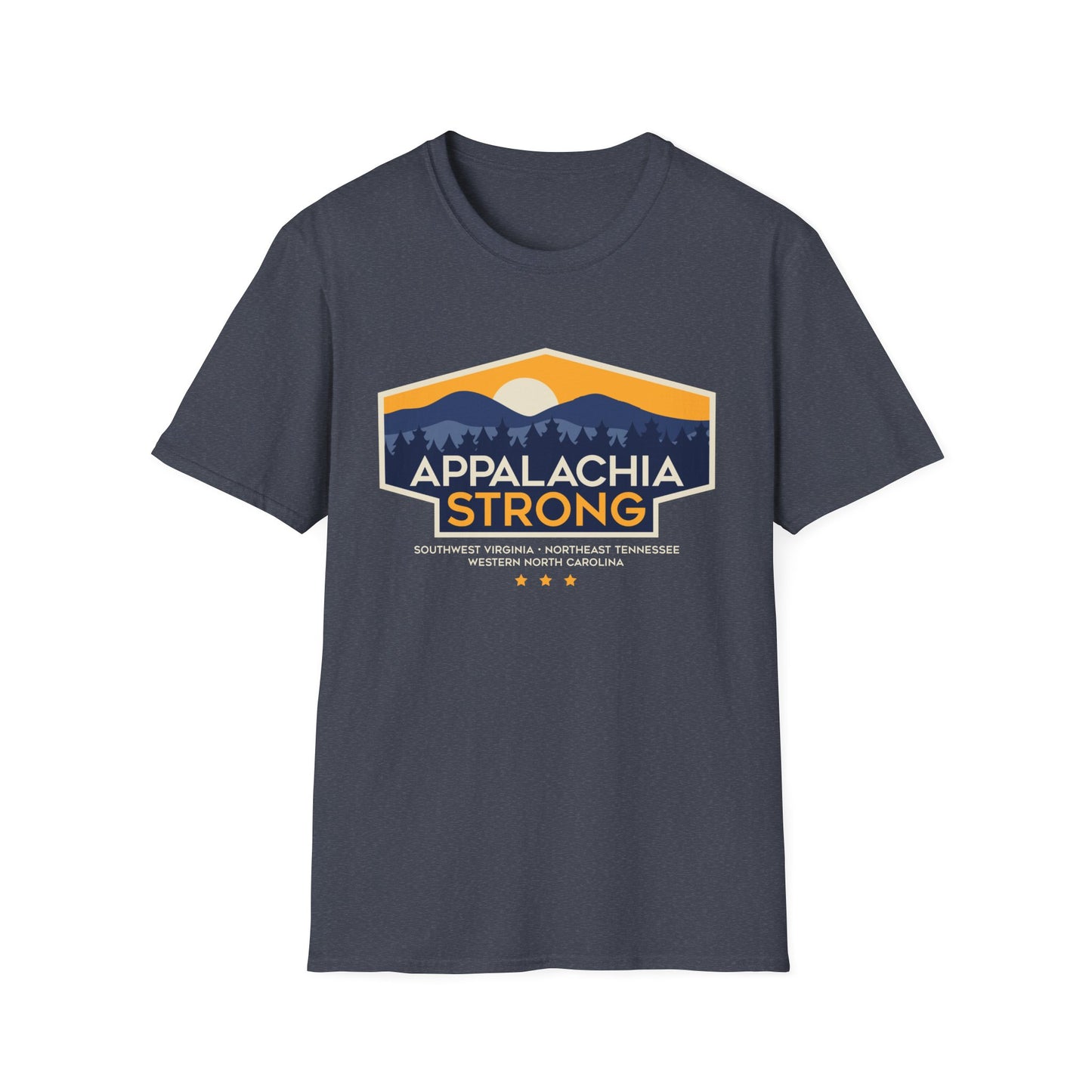 Appalachia Strong Unisex Softstyle T-Shirt (Lighter outlined logo)