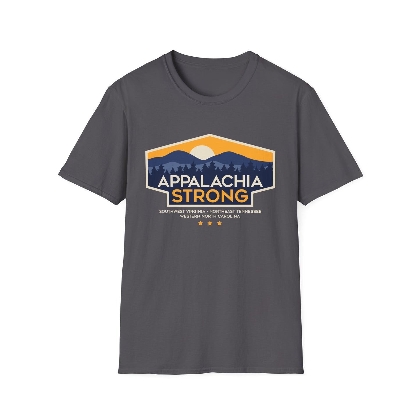 Appalachia Strong Unisex Softstyle T-Shirt (Lighter outlined logo)