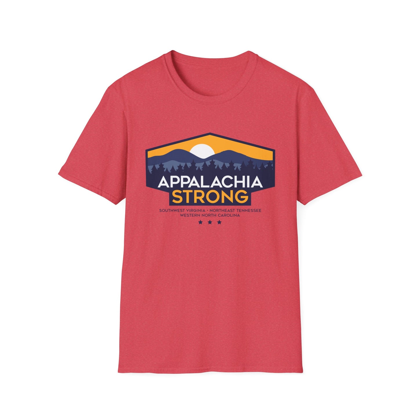 Appalachia Strong Unisex Softstyle T-Shirt (Logo w/ Dark Outlines)