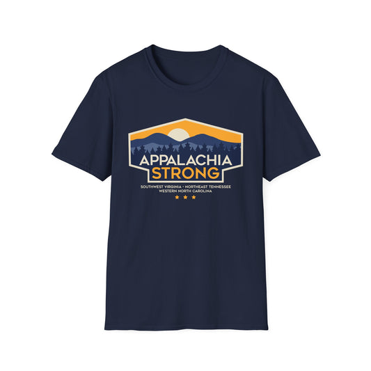 Appalachia Strong Unisex Softstyle T-Shirt (Lighter outlined logo)