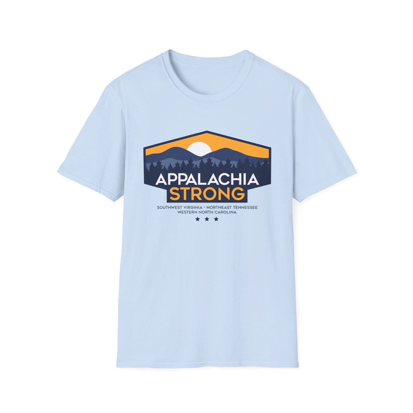 Appalachia Strong Unisex Softstyle T-Shirt (Logo w/ Dark Outlines)