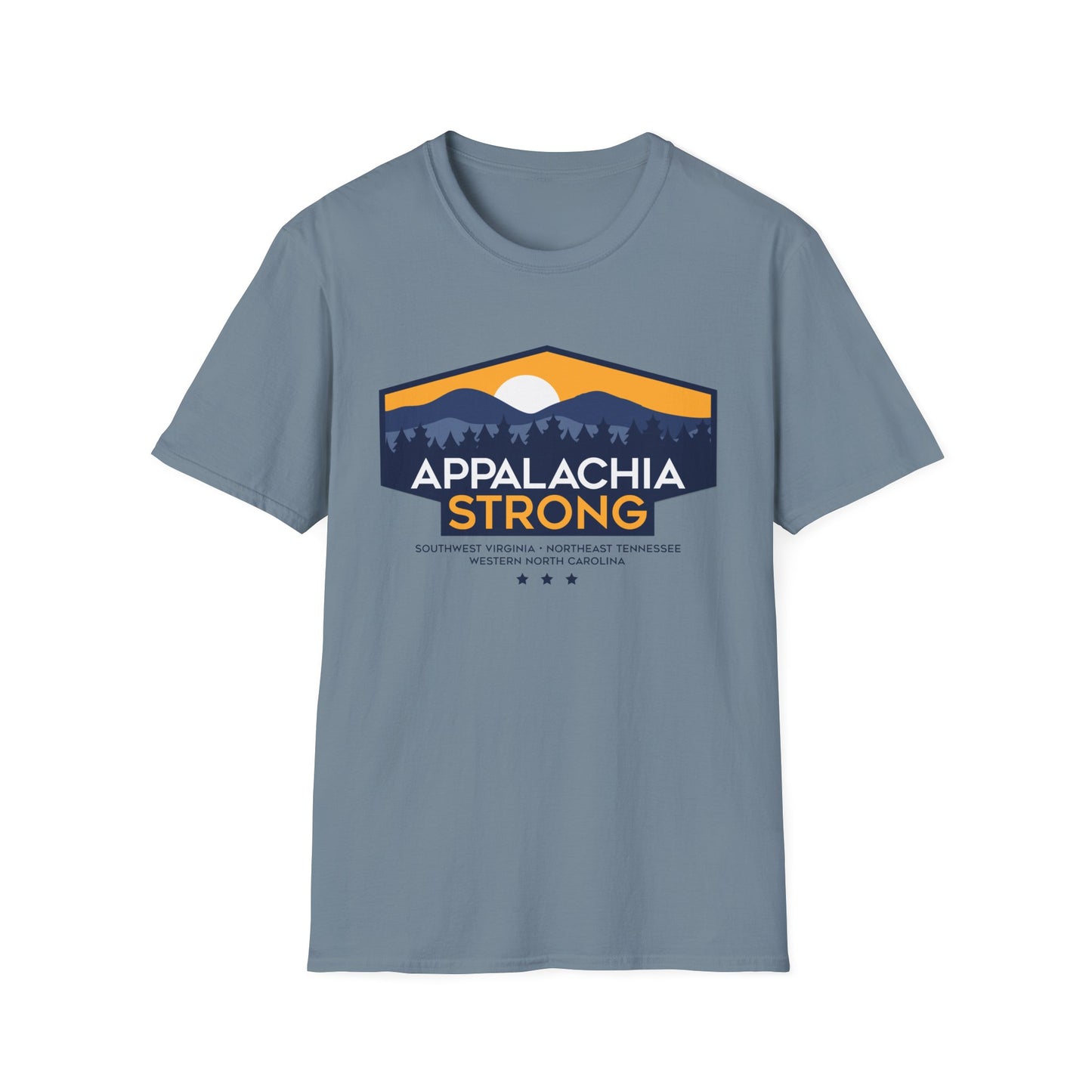 Appalachia Strong Unisex Softstyle T-Shirt (Logo w/ Dark Outlines)