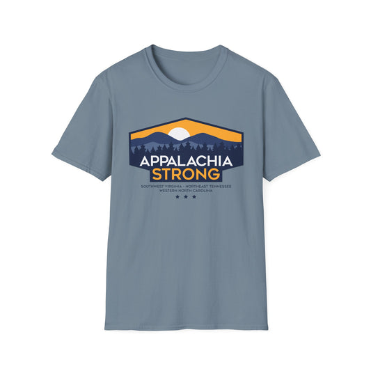Appalachia Strong Unisex Softstyle T-Shirt (Logo w/ Dark Outlines)