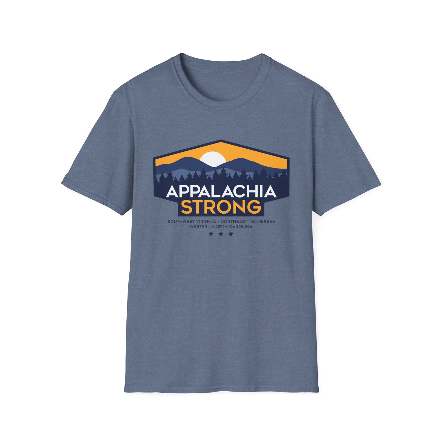 Appalachia Strong Unisex Softstyle T-Shirt (Logo w/ Dark Outlines)