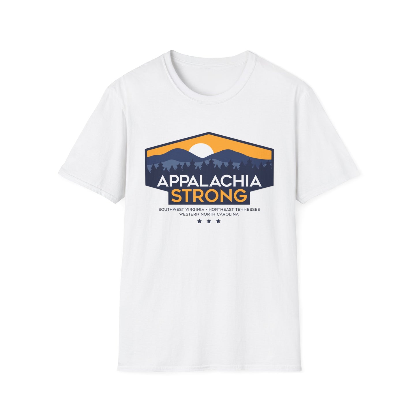 Appalachia Strong Unisex Softstyle T-Shirt (Logo w/ Dark Outlines)